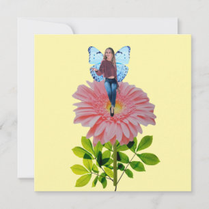 Karte mit rosa Daisy