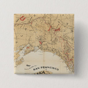 Karte mit Routen von San Francisco nach Alaska Button
