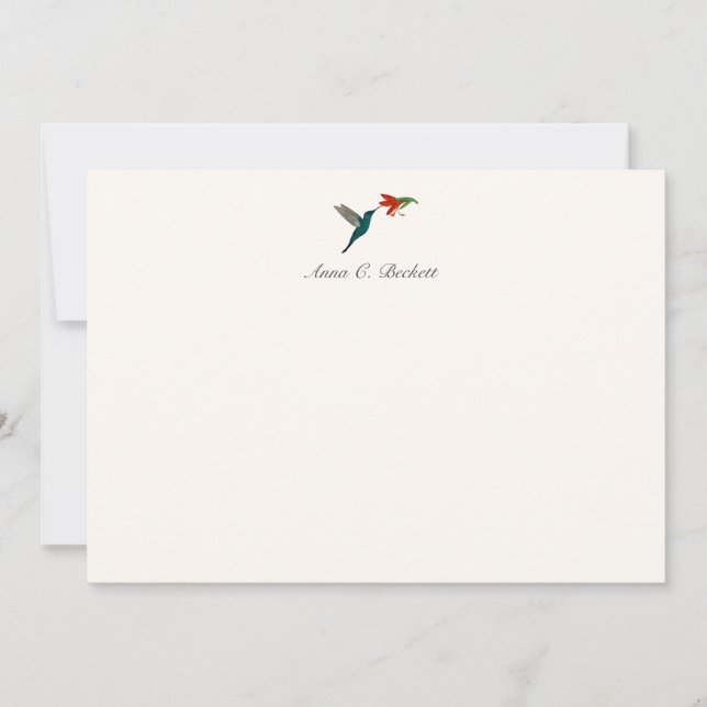 Karte mit Türkisem Kolibri (Vorderseite)