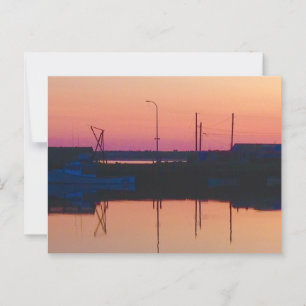 Karte mit weißem Umschlag, Sonnenuntergang