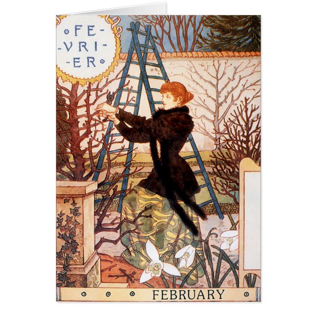 Karte: Monat Februar - Février (Vorne)