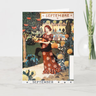 Karte: Monat September - Septembre Karte