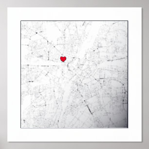 Karte München, Deutschland Modernes elegantes Gesc Foliendrucke