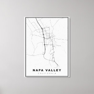 Karte Napa Valley Leinwanddruck