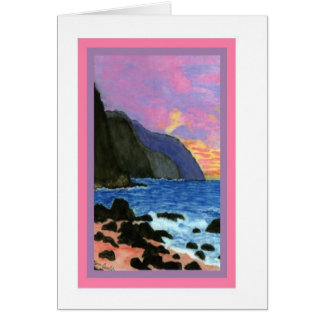 Karte-NaPali Sonnenuntergang, Kauai, Hawaii