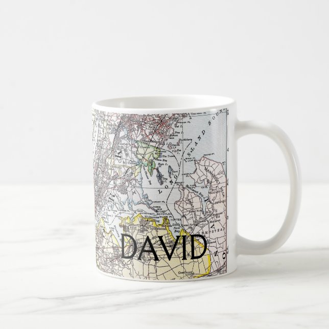 Karte: New York-area, 1906 Kaffeetasse (Rechts)