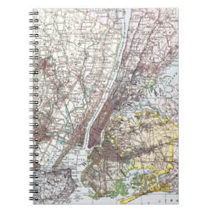 Karte: New York-area, 1906 Notizblock