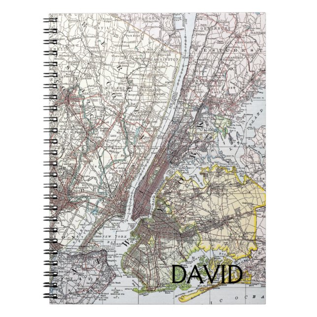 Karte: New York-area, 1906 Notizblock (Vorderseite)