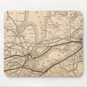 Karte New York Central und Hudson River Railway Mousepad