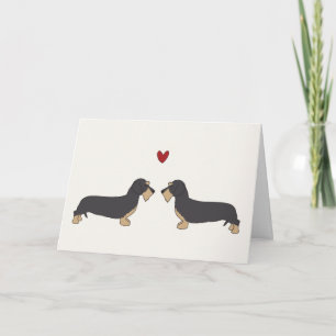 Karte niedliches Dachschund des Valentines Tages