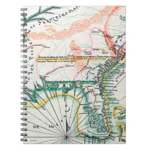 Karte: Nordamerika, 1742 Notizblock