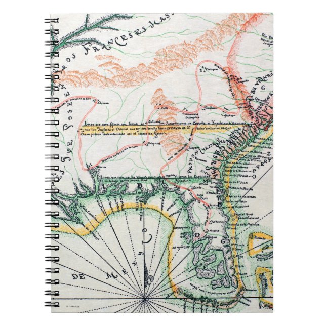 Karte: Nordamerika, 1742 Notizblock (Vorderseite)