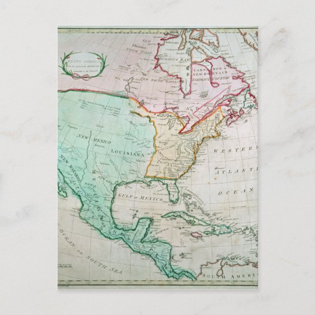 Karte Nordamerikas (Vorderseite)