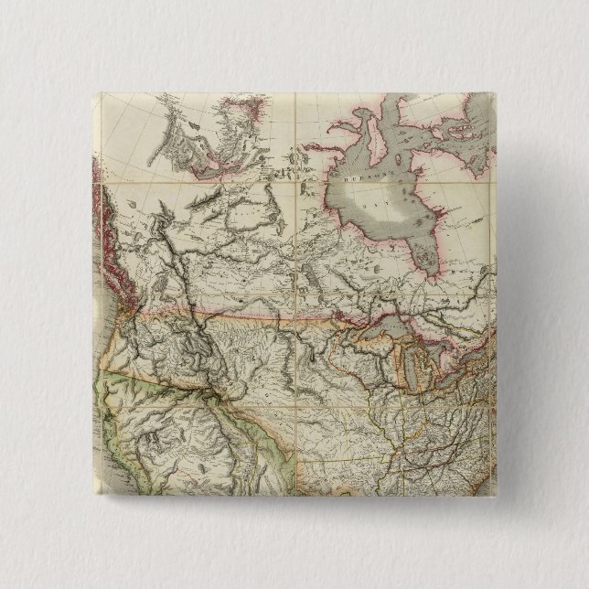 Karte Nordamerikas 4 Button (Vorderseite)