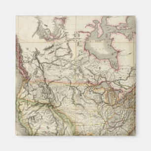 Karte Nordamerikas 4 Magnet