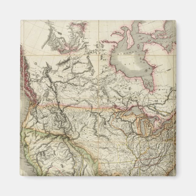 Karte Nordamerikas 4 Magnet (Vorne)