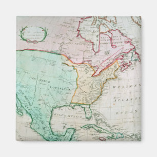 Karte Nordamerikas Magnet