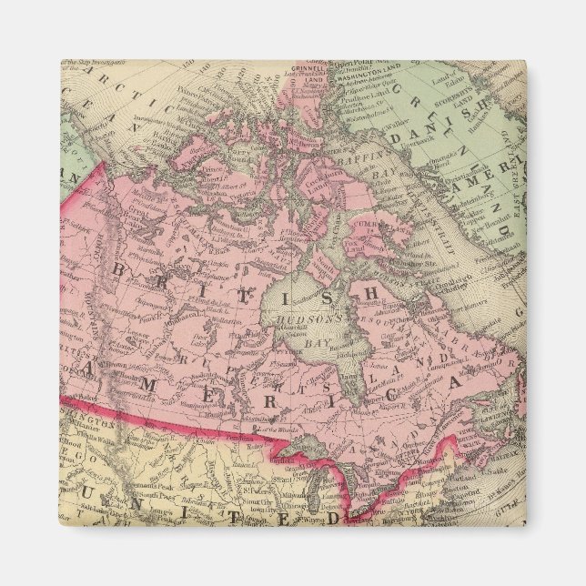 Karte Nordamerikas Magnet (Vorne)