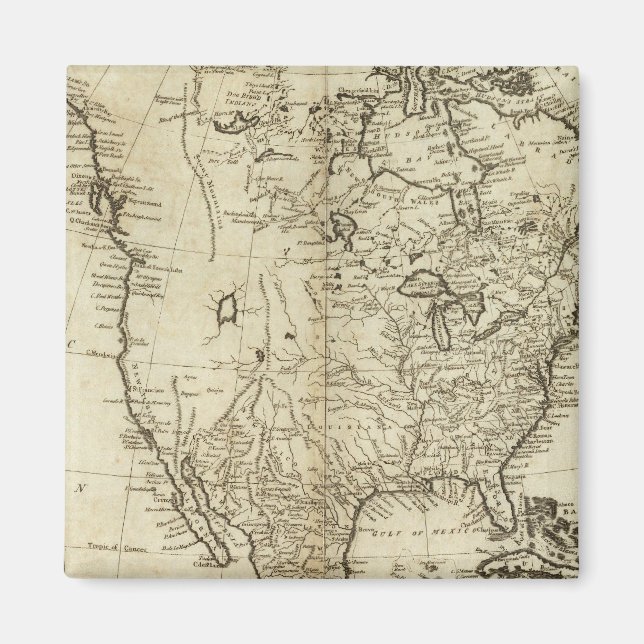 Karte Nordamerikas Magnet (Vorne)