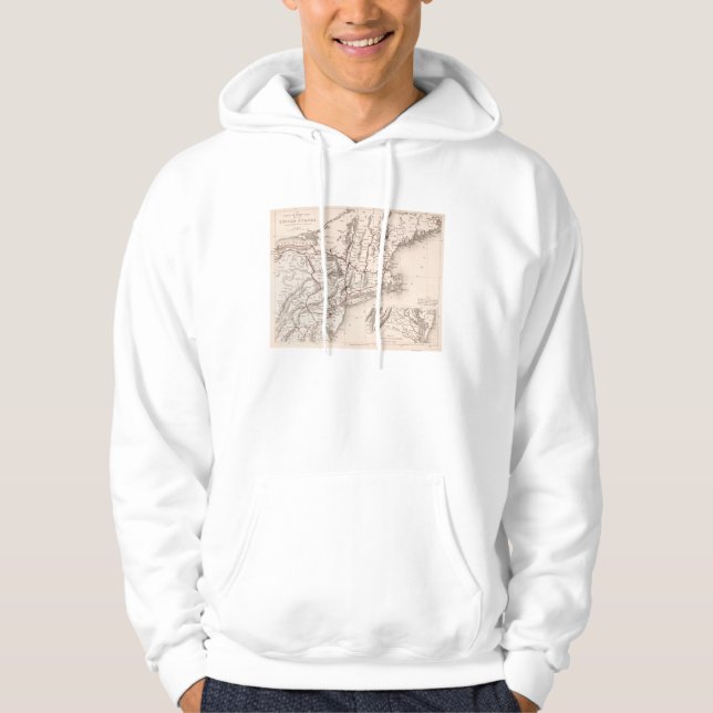 Karte: Nordost-USA Hoodie (Vorderseite)