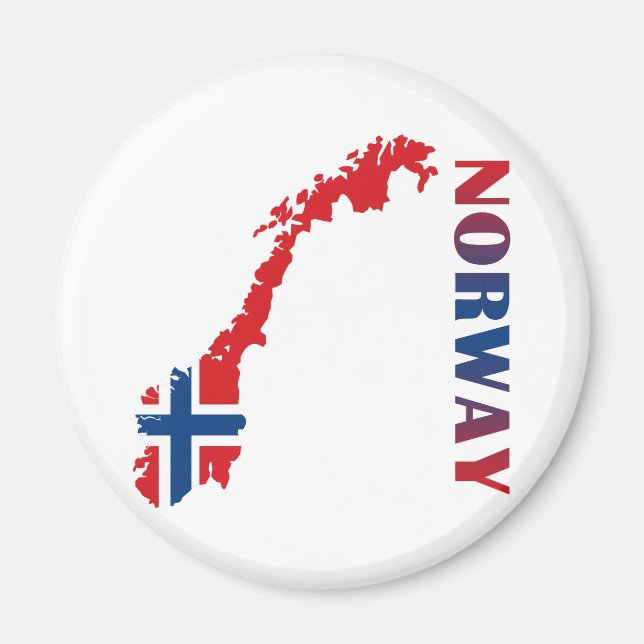 Karte Norwegens Magnet (Vorne)