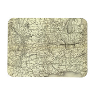 Karte Ohio und Mississippi Magnet