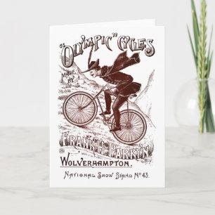 Karte: Olympisches Fahrrad-Vintage-Bild Karte