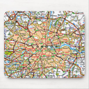 Karte ooof London England Mousepad
