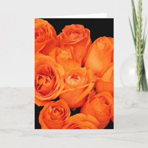 Karte, orange Rose, vertikal Karte