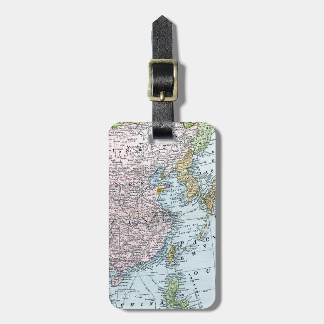 KARTE: OSTASIEN, 1907 GEPÄCKANHÄNGER (Vorderseite vertikal)