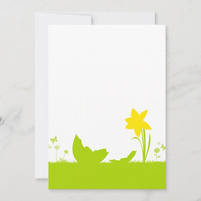 Karte Ostern Narzisse Eierschale (Vorderseite)