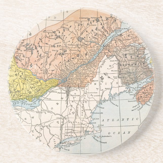 KARTE: OSTkanada Getränkeuntersetzer (Vorne)