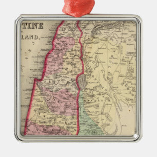 Karte Palästinas, Jerusalem durch Mitchell Silbernes Ornament