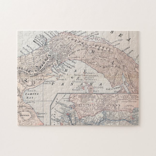 KARTE: PANAMA, 1907 PUZZLE (Horizontal)