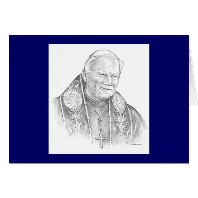 Karte Pauls McGehee "Papst Johannes Paul II." (Vorderseite (Horizontal))