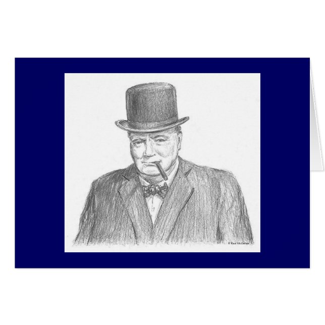 Karte Pauls McGehee "Winston Churchill" (Vorderseite (Horizontal))