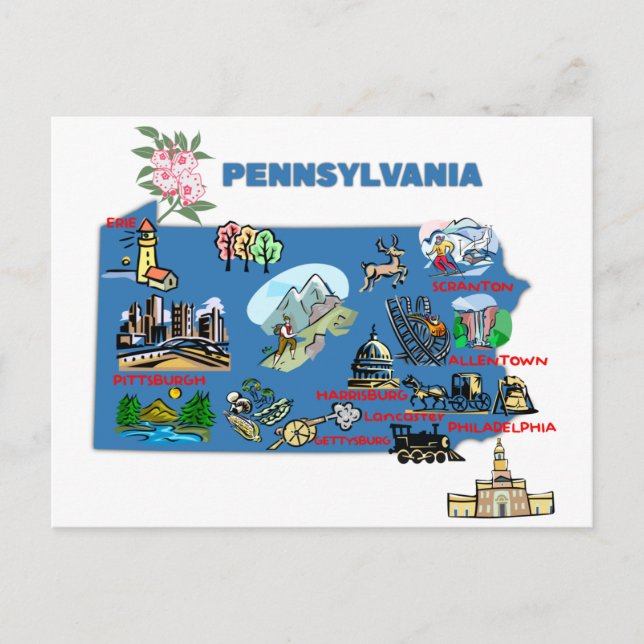 Karte Pennsylvania (Vorderseite)