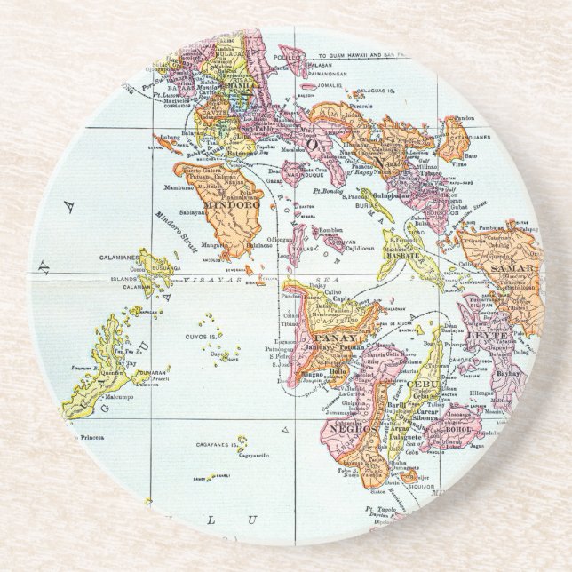 KARTE: PHILIPPINEN, 1905 GETRÄNKEUNTERSETZER (Vorne)