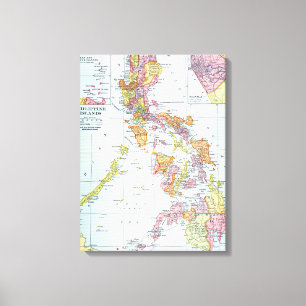 KARTE: PHILIPPINEN, 1905 LEINWANDDRUCK