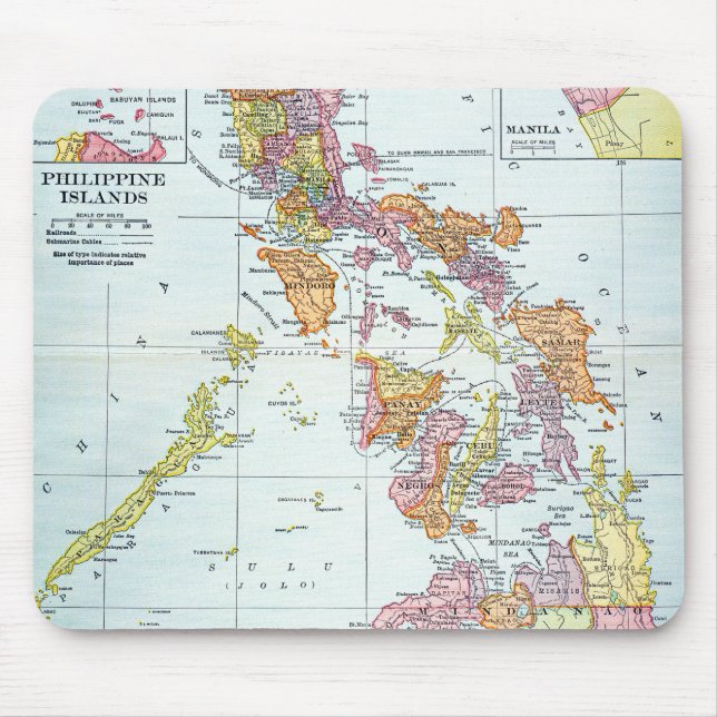 KARTE: PHILIPPINEN, 1905 MOUSEPAD (Vorne)