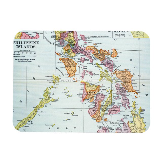 KARTE: PHILIPPINES, 1905 MAGNET (Horizontal)