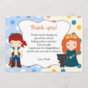 Karte Piraten-Prinzessin-Thank You Note
