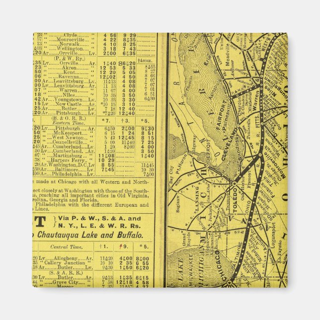 Karte Pittsburgh und Western Railway Magnet (Vorne)