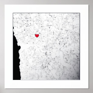 Karte Porto, Portugal Modernes, elegantes Geschenk Foliendrucke