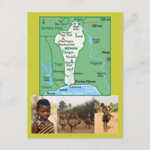 Karte Postkarte von Benin