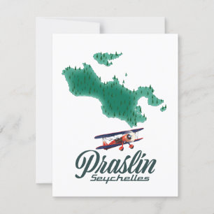Karte Praslin Seychelles