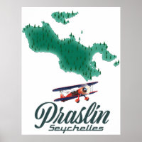 Karte Praslin Seychelles