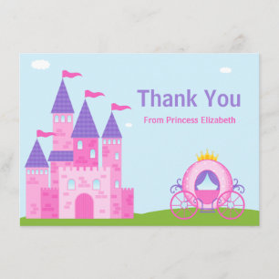 Karte Prinzessin-Birthday Party Thank You