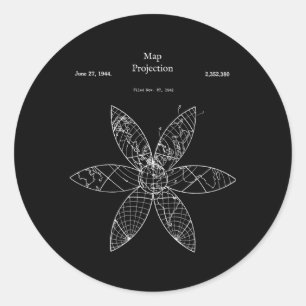 Karte Projektionsgeographie Geographer Gis Runder Aufkleber