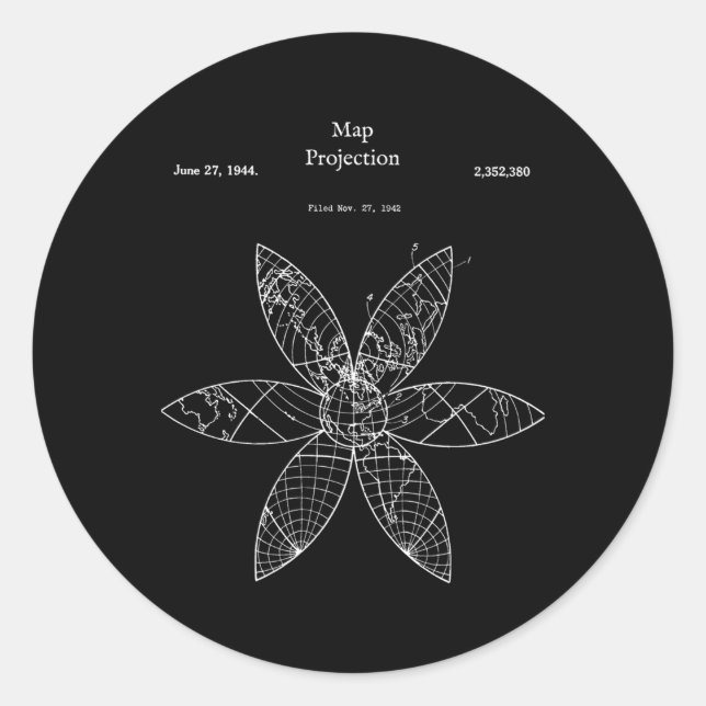 Karte Projektionsgeographie Geographer Gis Runder Aufkleber (Vorderseite)